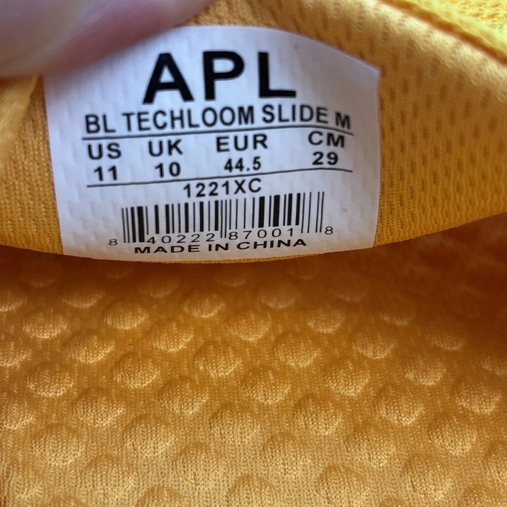APL Slides Men's 11 BL TechLoom‎ Mango Sandals NEW Defect